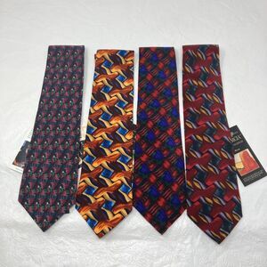 NWT J Garcia Ties Neckties Stonehenge Dad Father Lot of 4 Graphic Abstract Art
